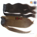 Wholesale double drawn brazilian hair clip virgin remy ponytail hair extension